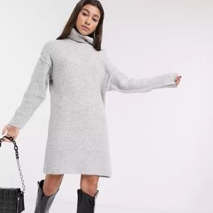 ASOS | plush turtleneck mini dress